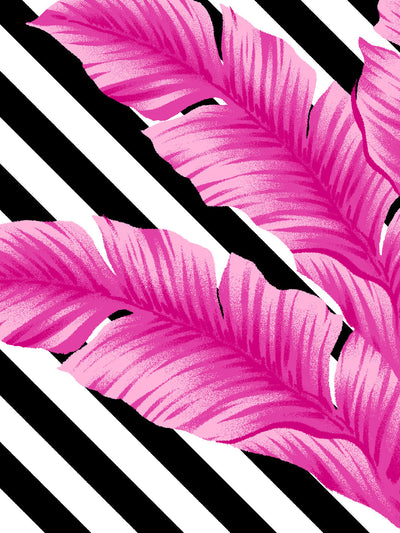 'BarbieStyle™ Isla Palm' Wallpaper - 219 Barbie™ Pink & Black
