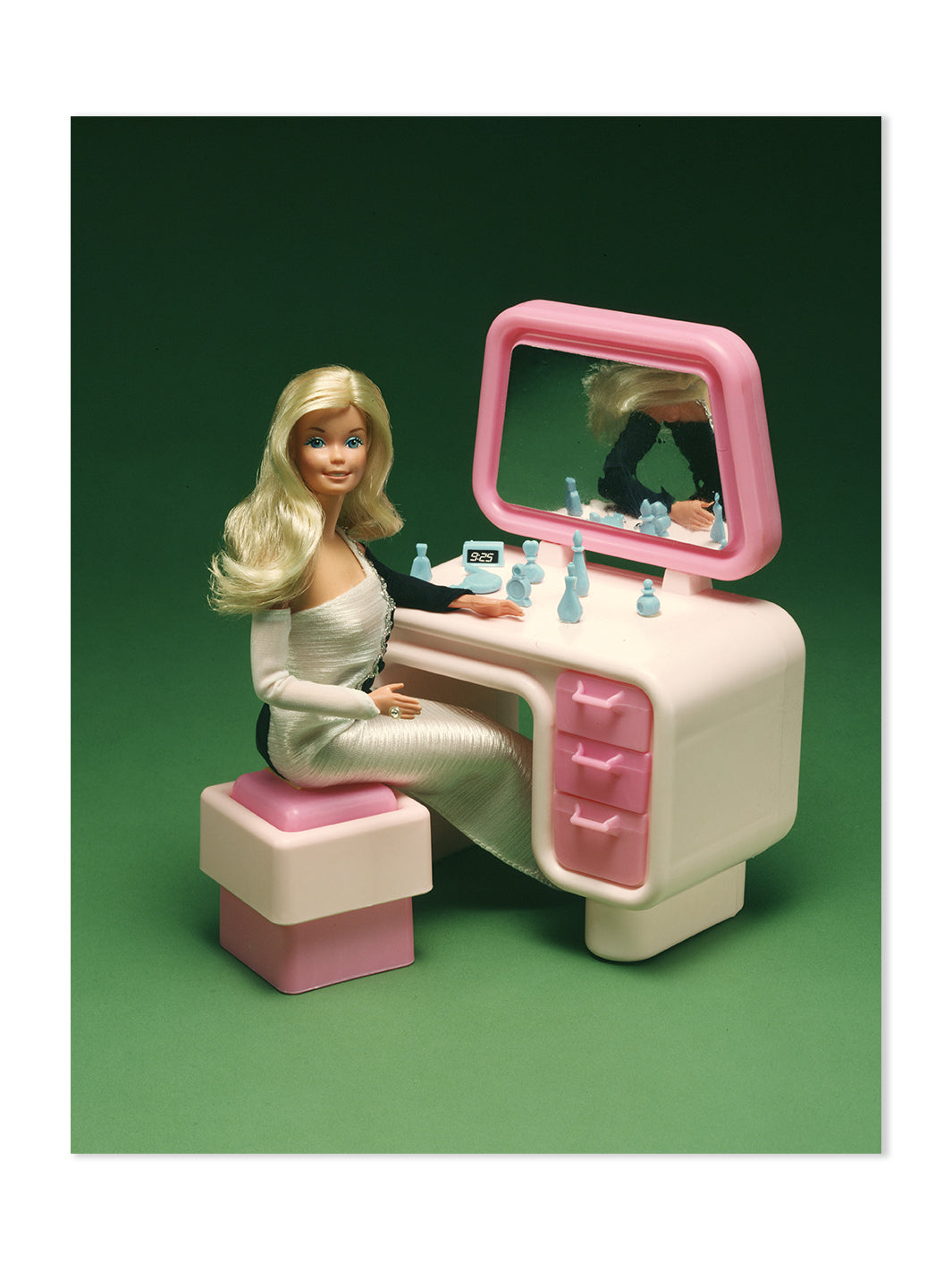 barbie getting ready on acrylic