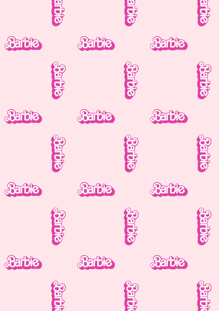 Barbie™ 80's Logo Gift Wrap - Pink