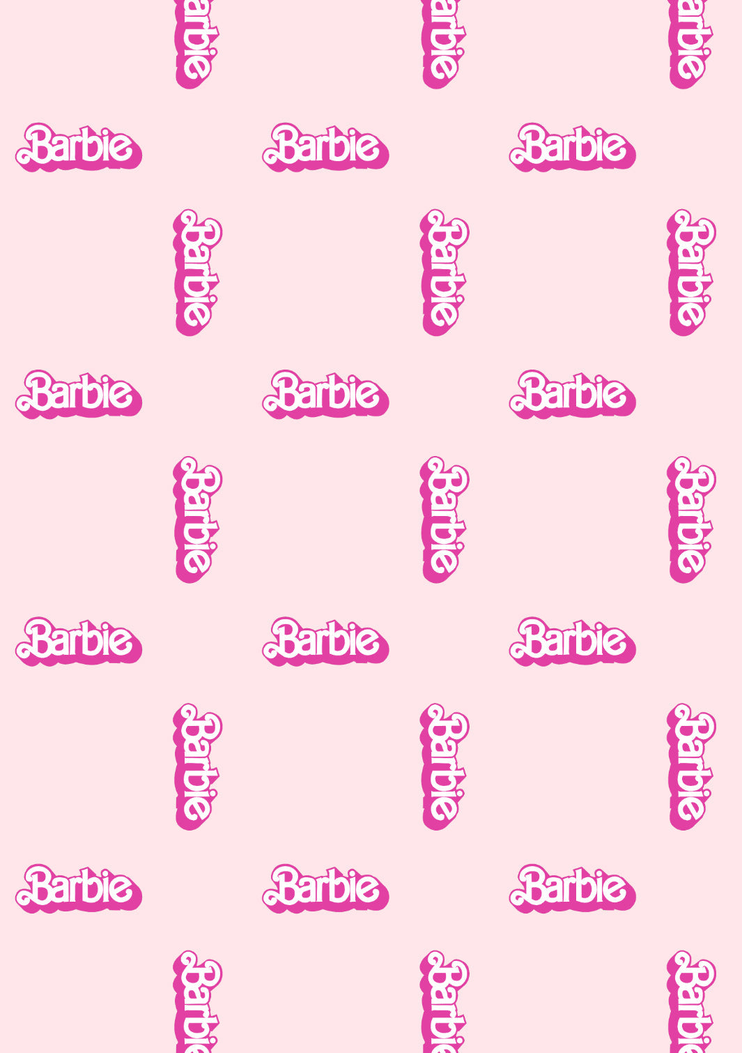 Barbie™ 80's Logo Gift Wrap - Pink