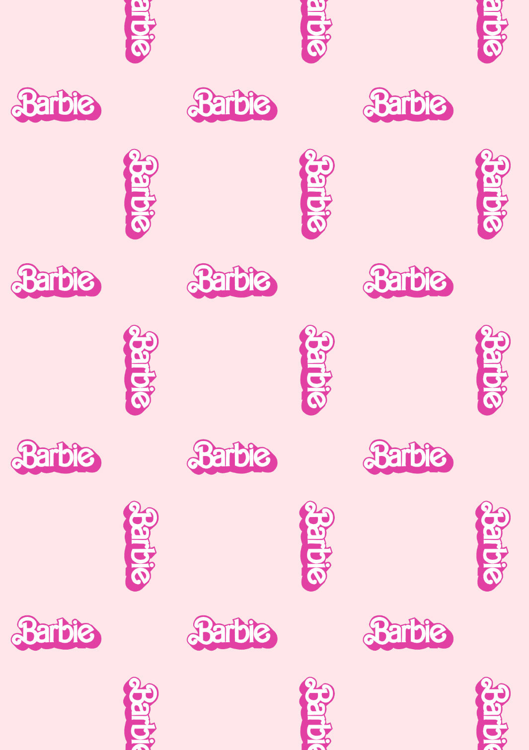 Barbie™ 80's Logo Gift Wrap - Pink