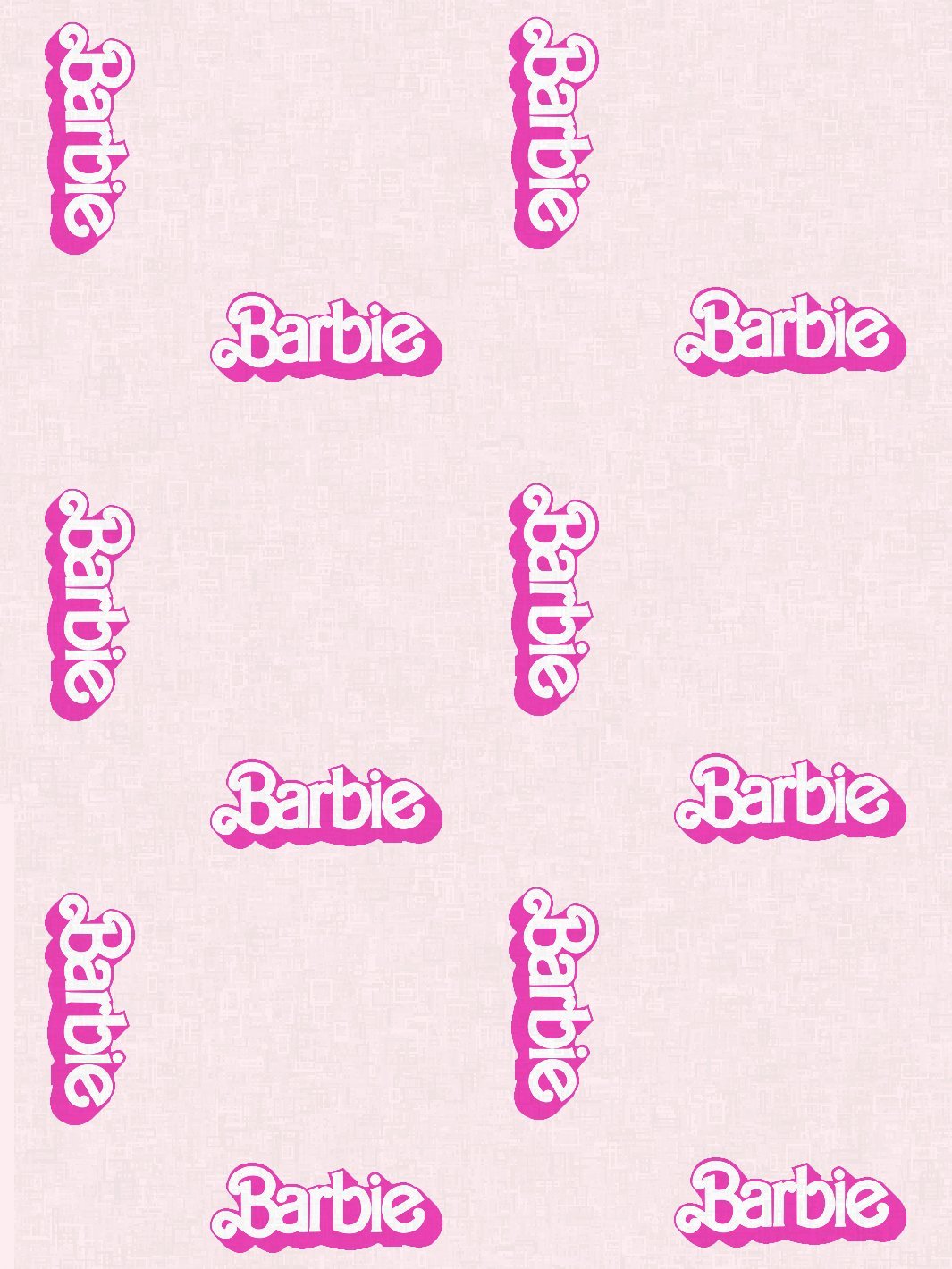 Barbie Fabric by the Yard 80s Barbie Logo Pink Barbie Material For Sale Wallshoppe
