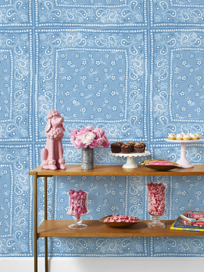 barbie bandana check wallpaper by barbie blue
