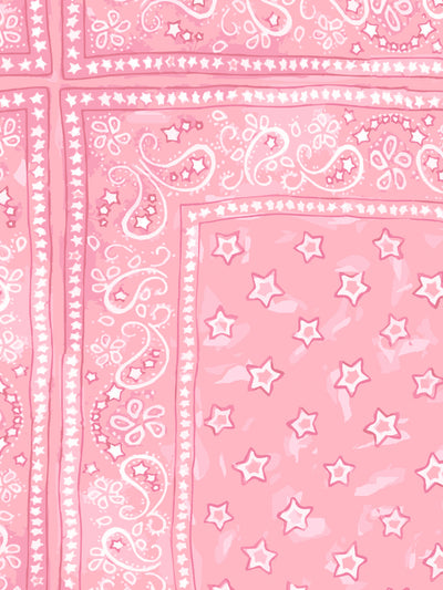 'Barbie™ Bandana Check' Wallpaper by Barbie™ - Bubblegum