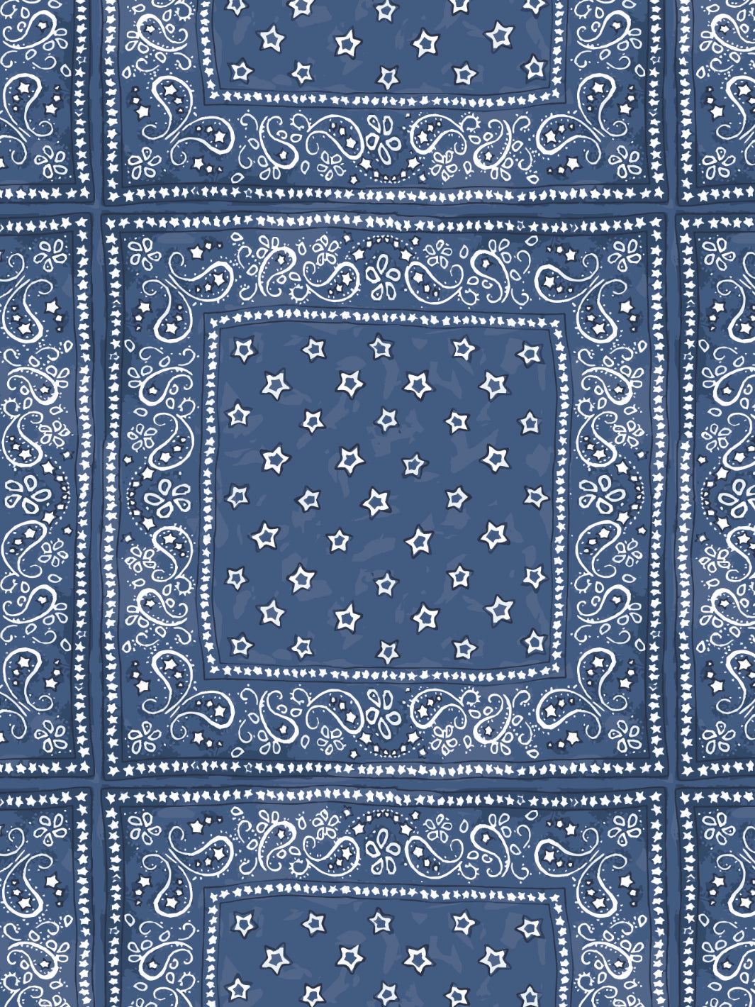 'Barbie™ Bandana Check' Wallpaper by Barbie™ - Navy