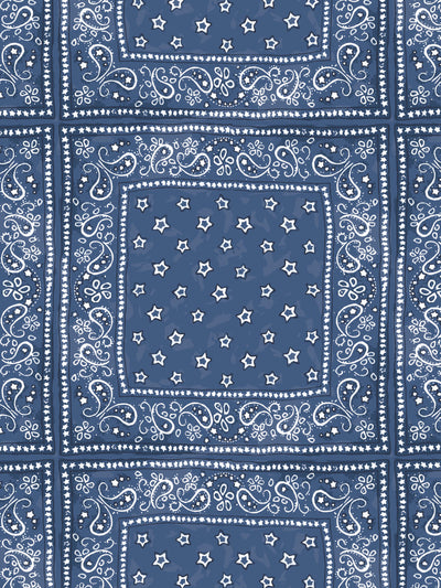 'Barbie™ Bandana Check' Wallpaper by Barbie™ - Navy