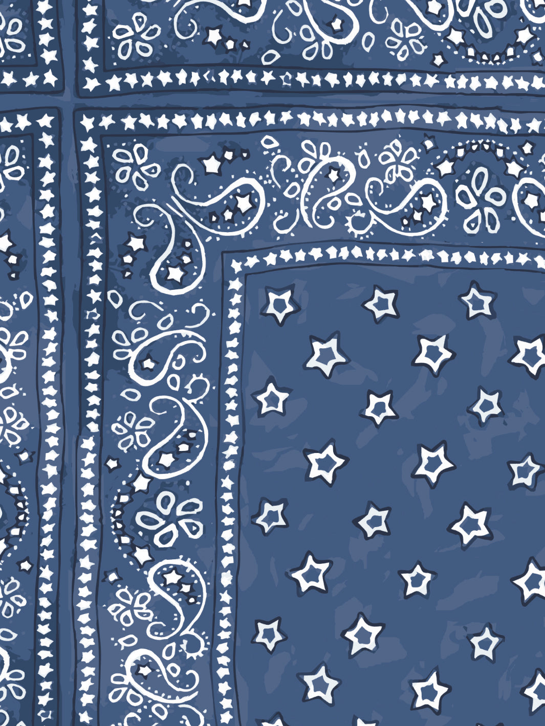 'Barbie™ Bandana Check' Wallpaper by Barbie™ - Navy