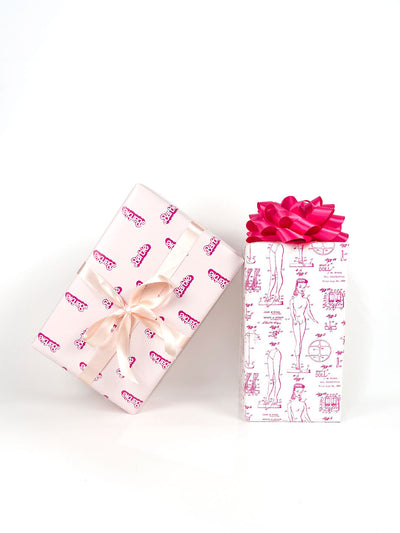 Barbie™ Blue Print Gift Wrap - 219 Barbie™ Pink