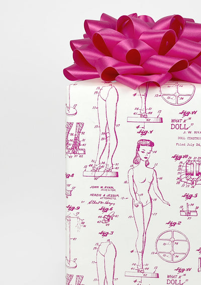 Barbie™ Blue Print Gift Wrap - 219 Barbie™ Pink