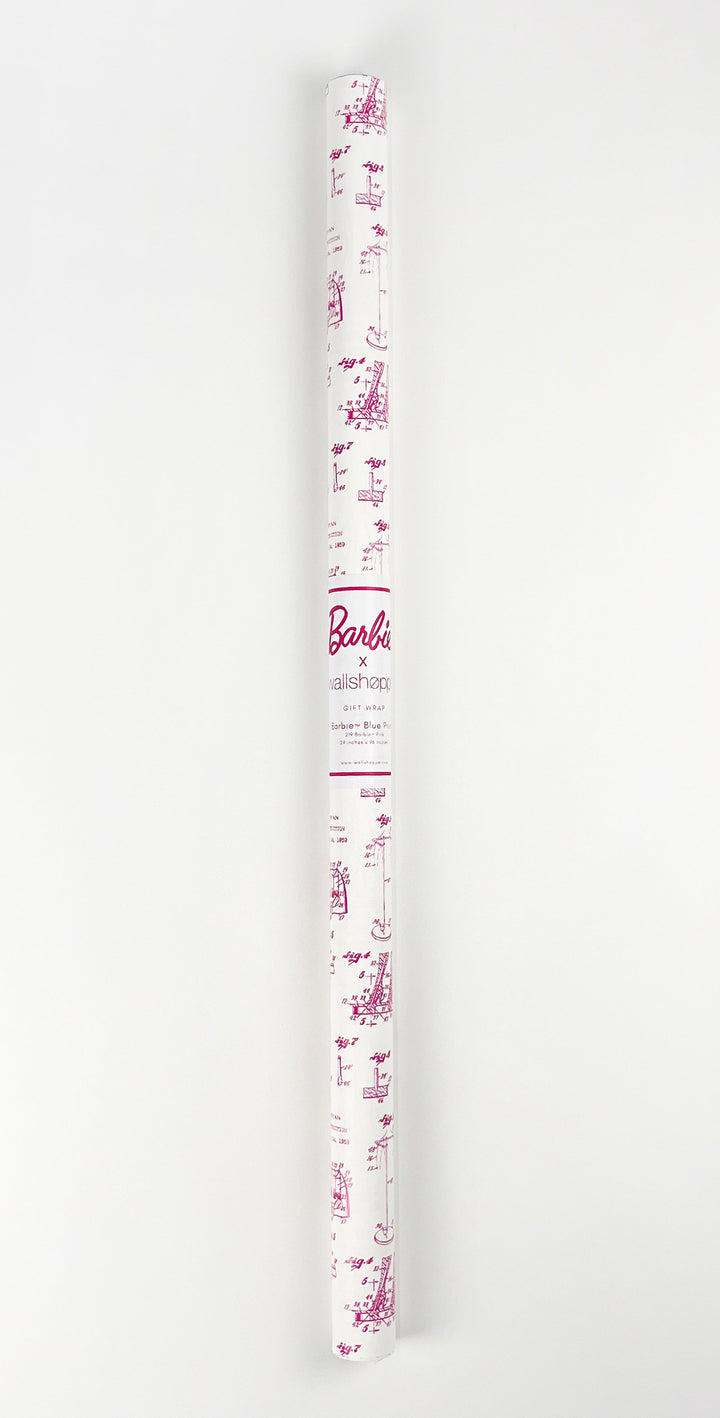 Barbie™ Blue Print Gift Wrap - 219 Barbie™ Pink