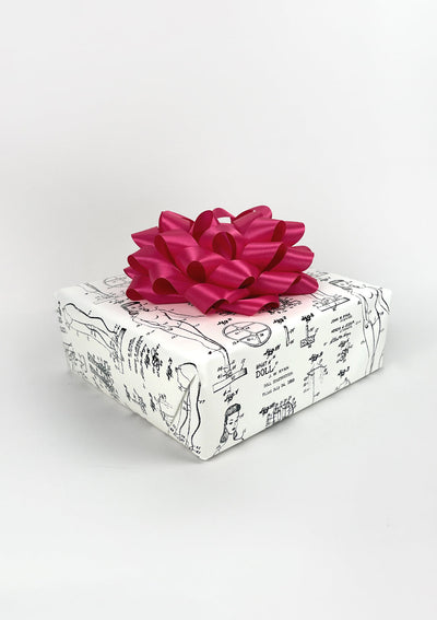 Barbie™ Blue Print Gift Wrap - Black