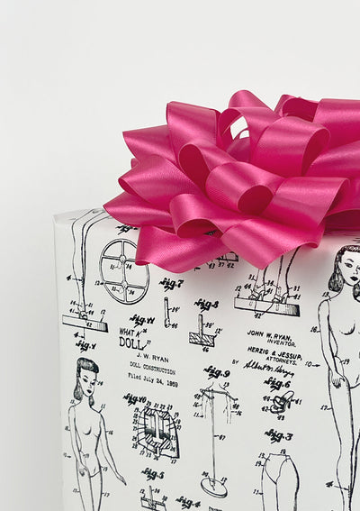 Barbie™ Blue Print Gift Wrap - Black