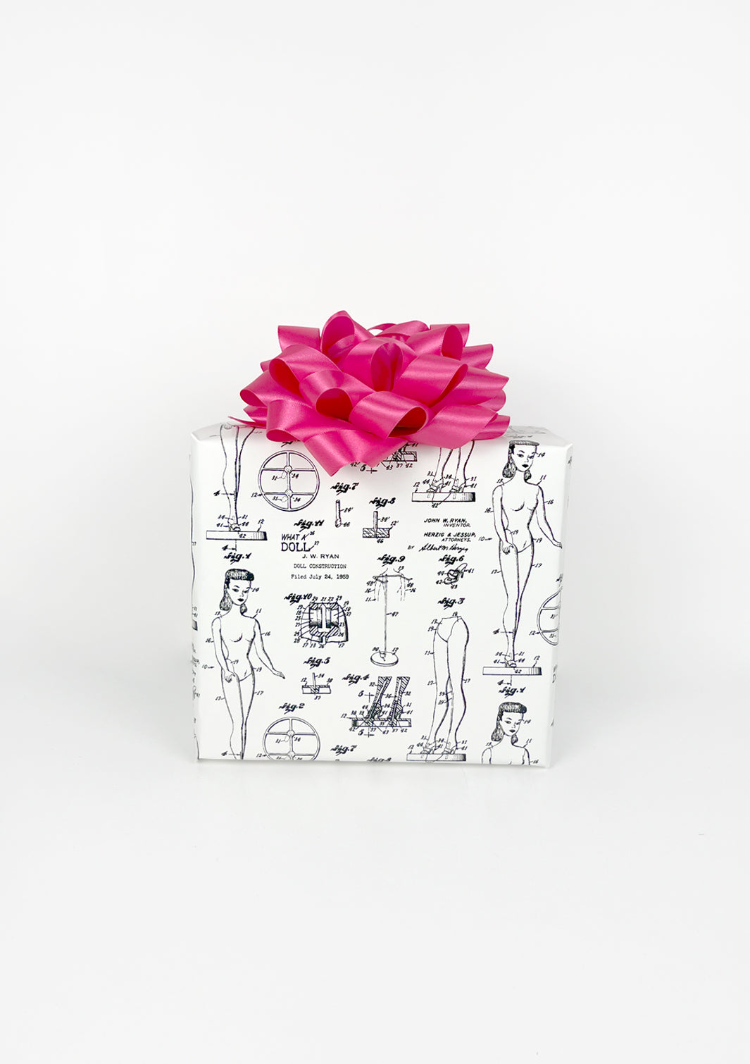 Barbie™ Blue Print Gift Wrap - Black