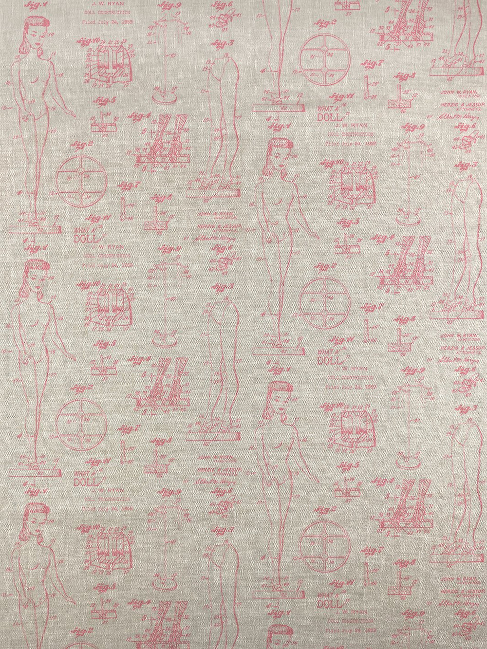 fabric by the yard barbie blueprint ballet slipper