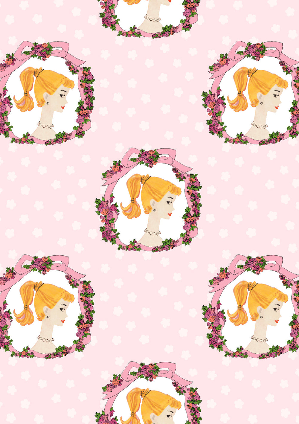 Barbie™ Cameo Gift Wrap - Pink