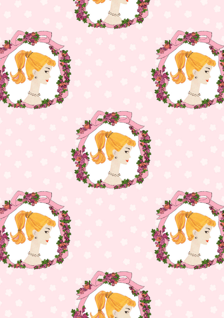 Barbie™ Cameo Gift Wrap - Pink