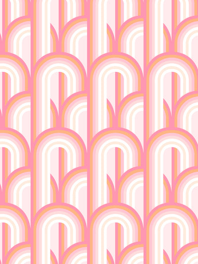 Barbie Dreamhouse Arch' Wallpaper by Barbie™ - Pink