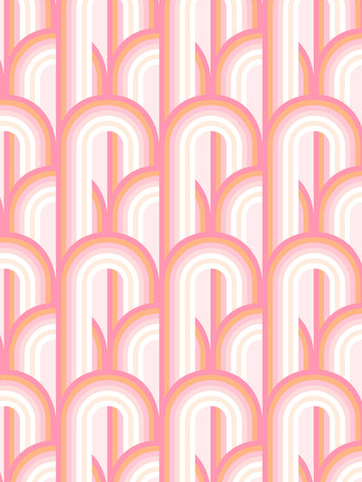 Barbie Dreamhouse Arch' Wallpaper by Barbie™ - Pink