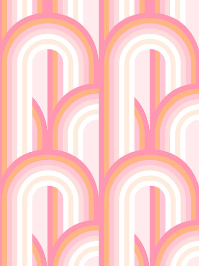 Barbie Dreamhouse Arch' Wallpaper by Barbie™ - Pink