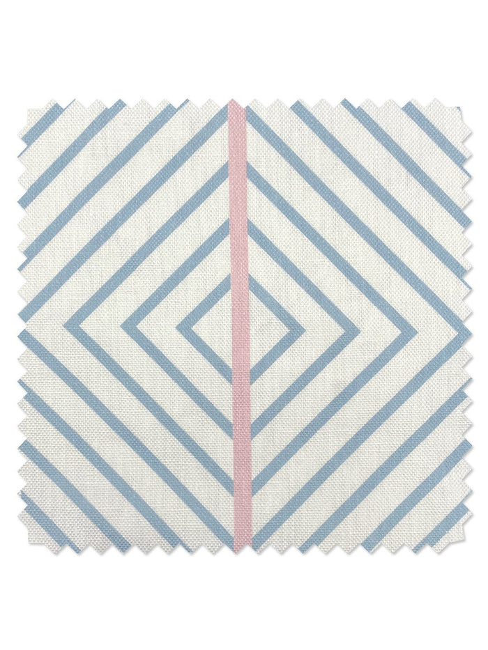 'Barbie™ Dreamhouse Diamond' Fabric by Barbie™ - Baby Blue Pink