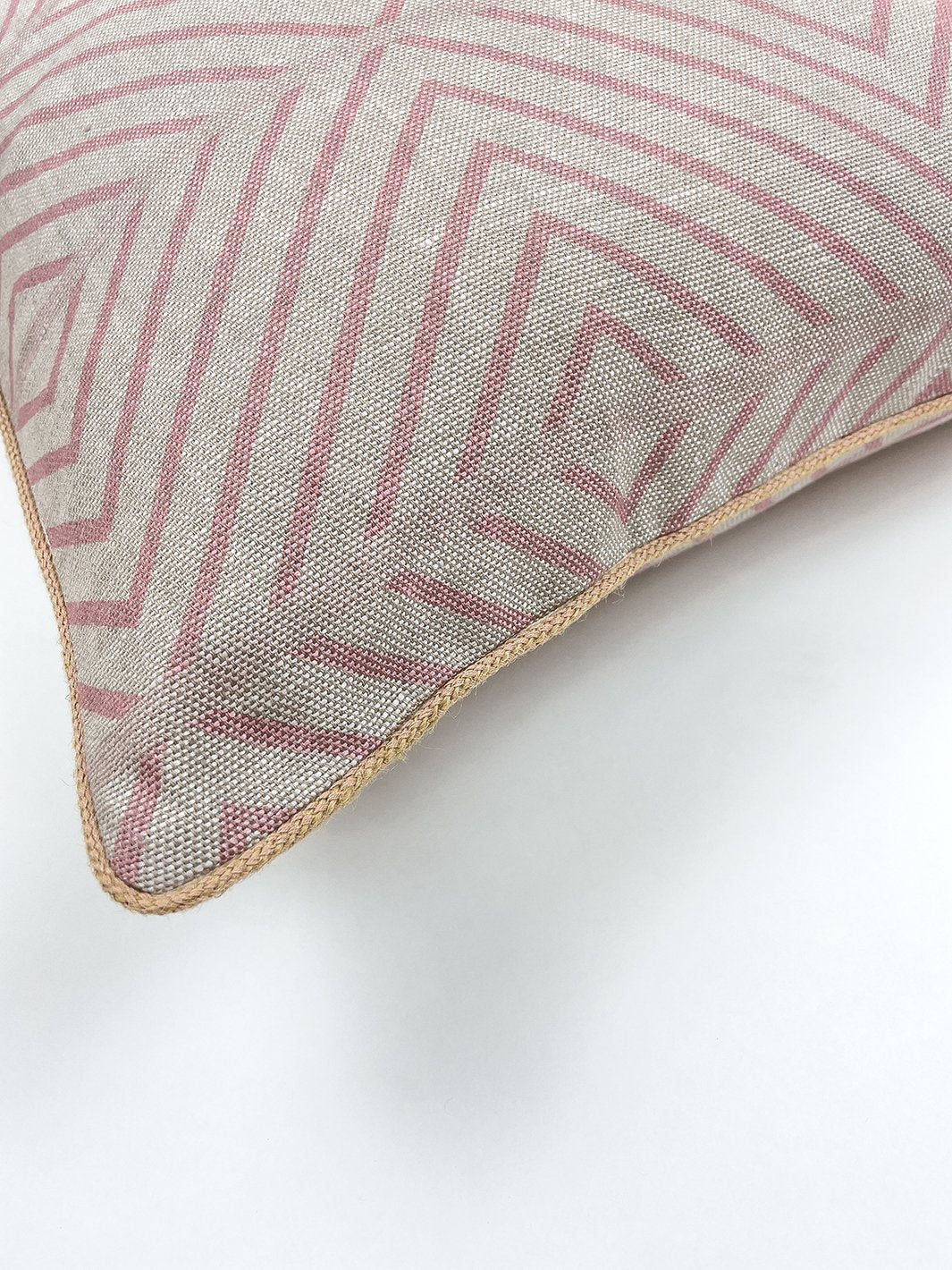 barbie dreamhouse diamond throw pillow piggy bank on flax linen