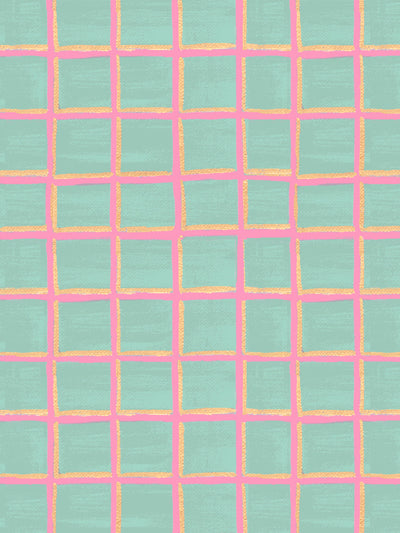 barbie dreamhouse tiles wallpaper by barbie aqua pink