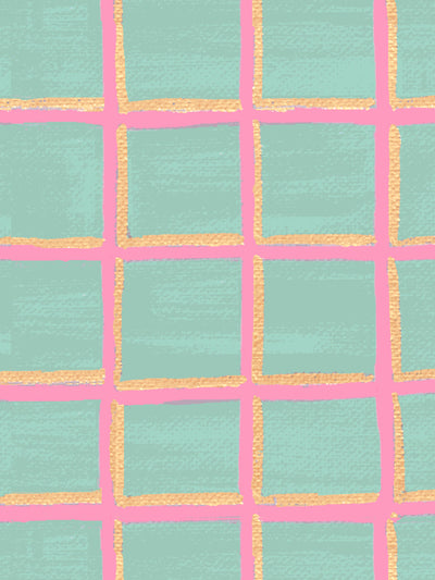Barbie Dreamhouse Tiles' Wallpaper by Barbie™ - Aqua & Pink