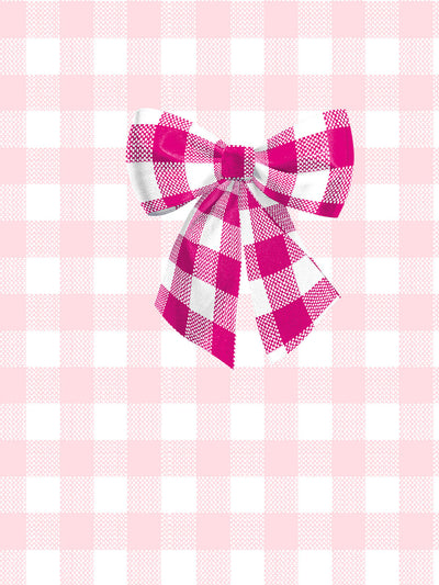 'Barbie™ Gingham Bow' Wallpaper by Barbie™ - 219 Pink on Ballet Slipper