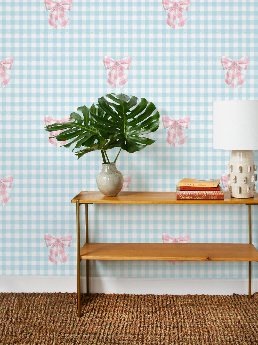 barbie-gingham-bow-wallpaper-by-barbie-ballet-slipper-on-sky