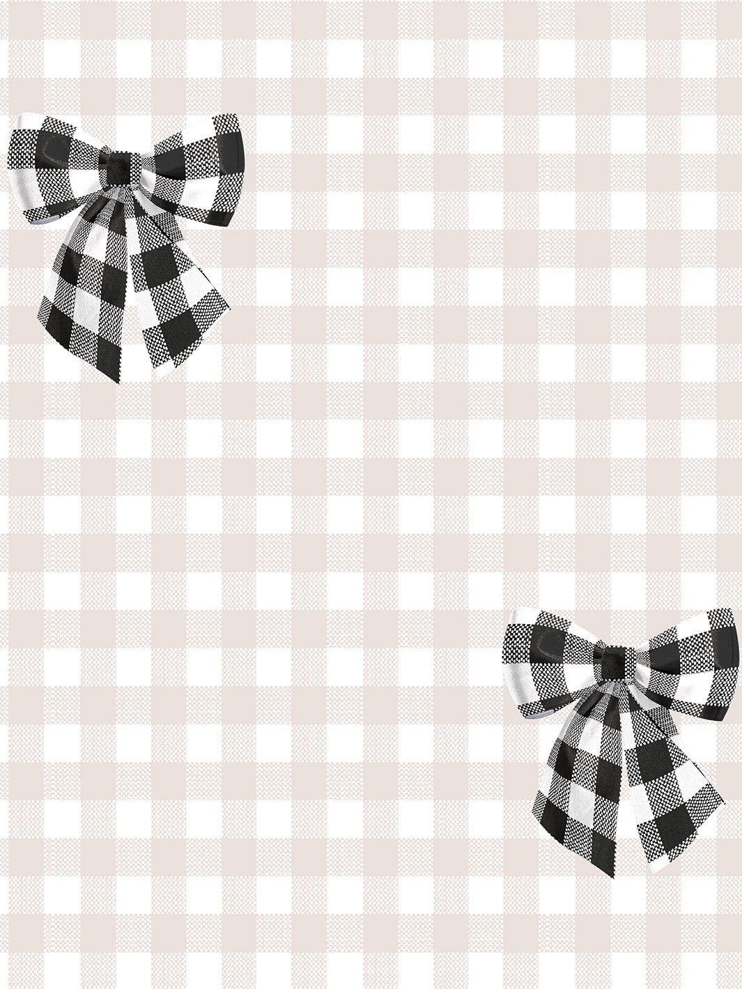 barbie gingham bow wallpaper by barbie black on oyster