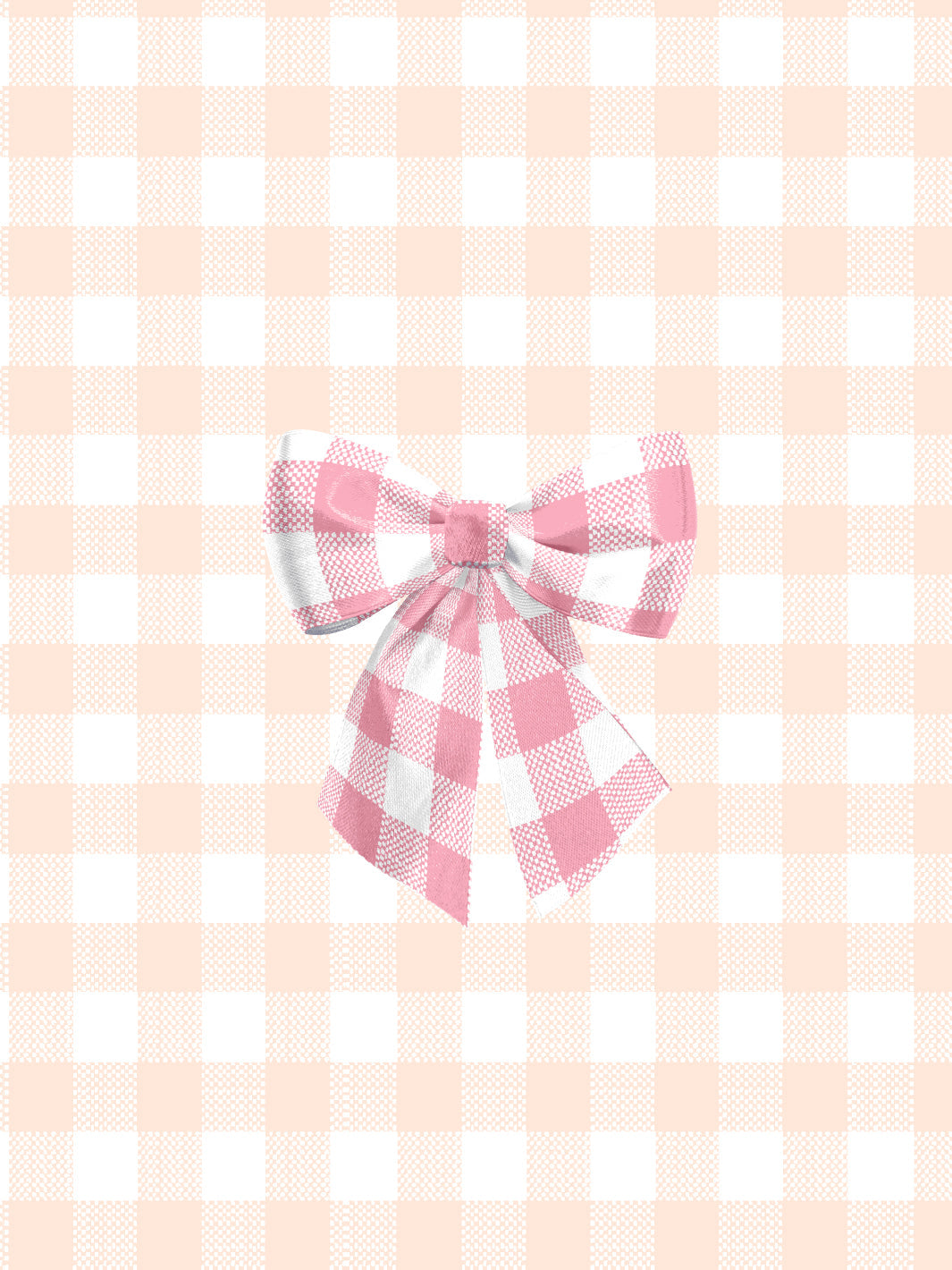 'Barbie™ Gingham Bow' Wallpaper by Barbie™ - Bubblegum on Peach