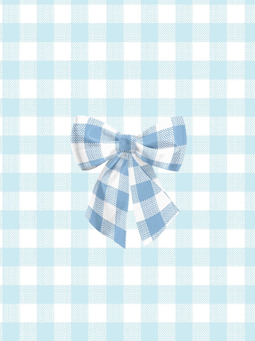 'Barbie™ Gingham Bow' Wallpaper by Barbie™ - Cornflower on Sky