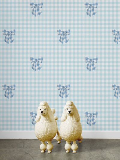 barbie gingham bow wallpaper by barbie cornflower on sky