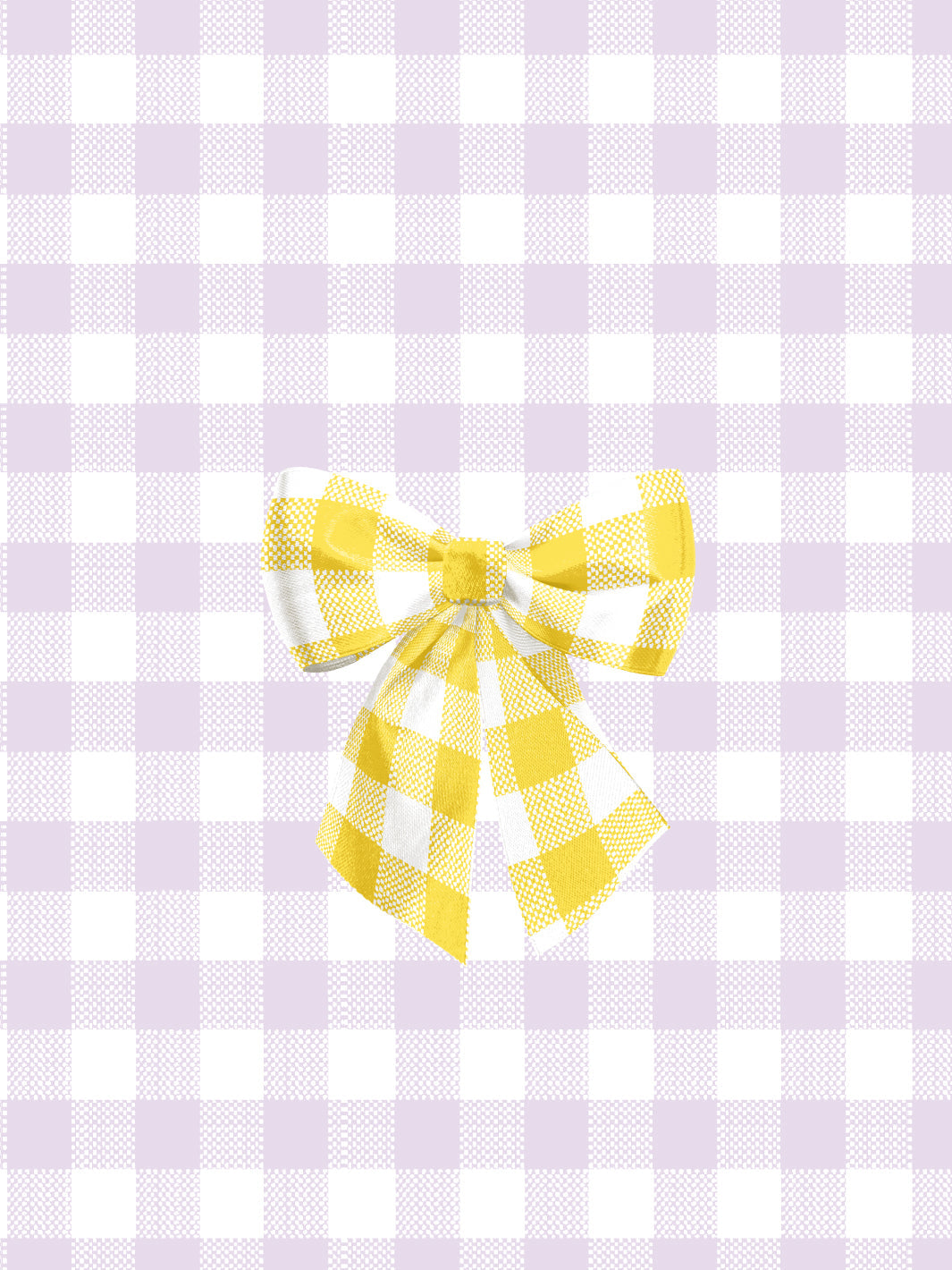 'Barbie™ Gingham Bow' Wallpaper by Barbie™ - Daffodil on Lilac