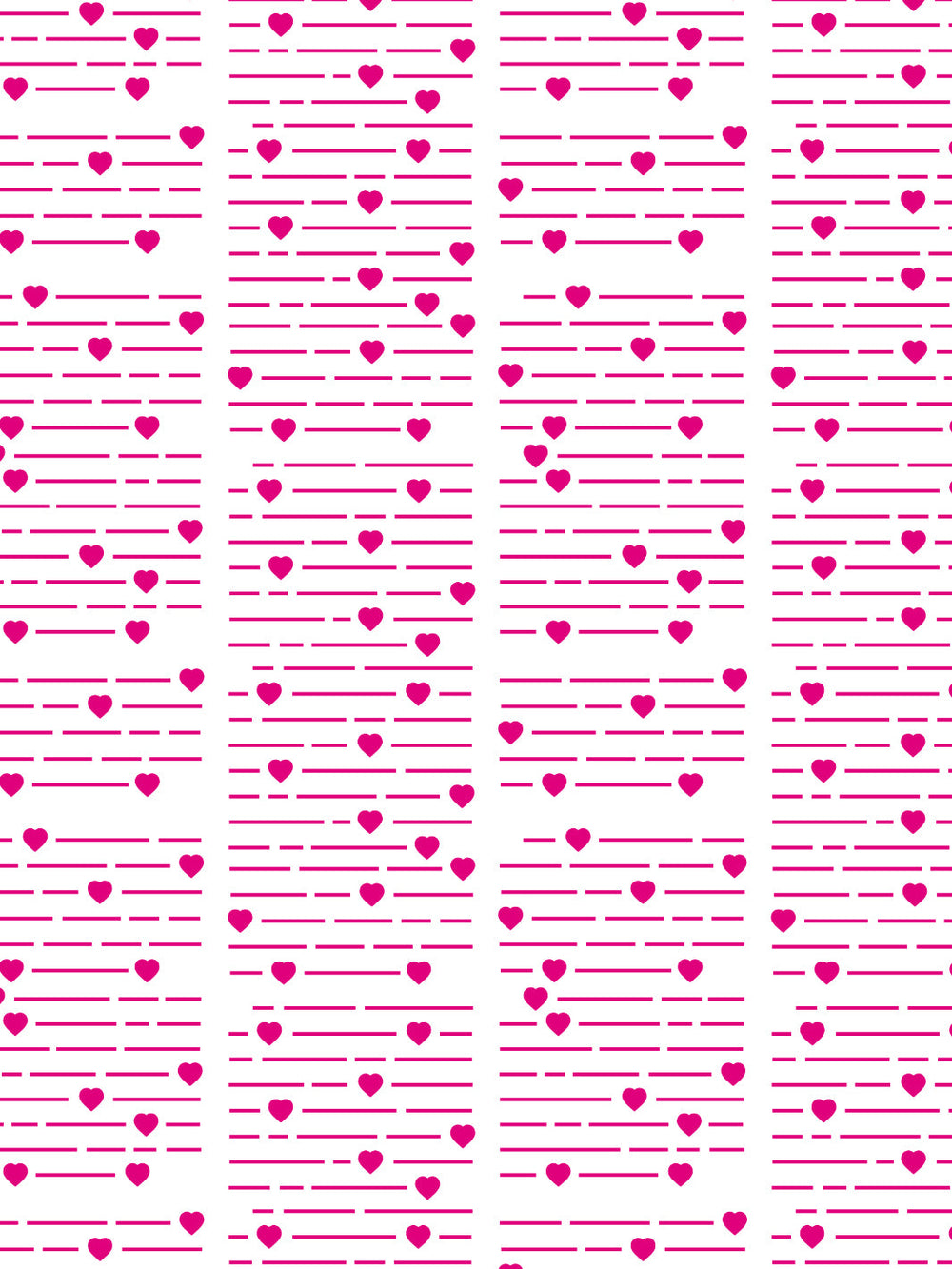 Barbie™ Hearts Print Gift Wrap - Barbie™ Pink