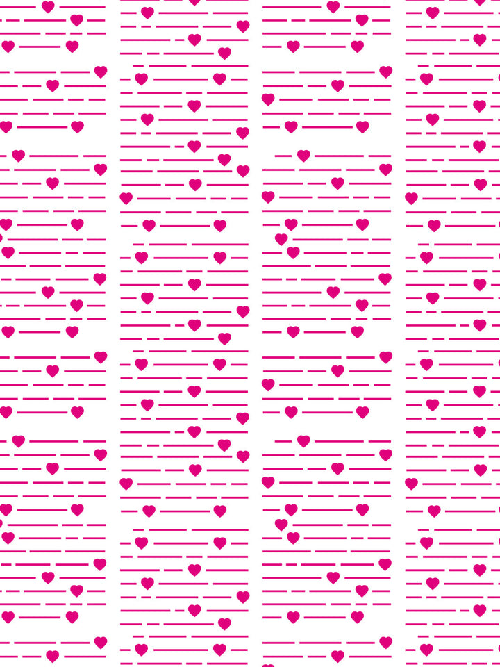 Barbie™ Hearts Print Gift Wrap - Barbie™ Pink