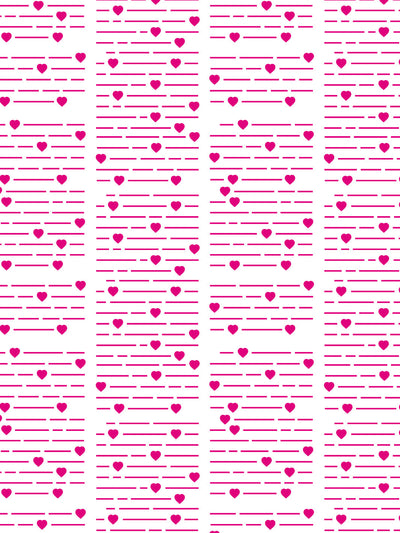 Barbie™ Hearts Print Gift Wrap - Barbie™ Pink