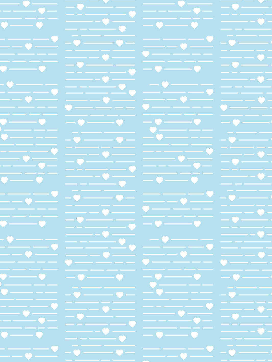 'Barbie™ Hearts Print' Wallpaper by Barbie™ - Baby Blue