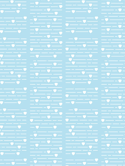 'Barbie™ Hearts Print' Wallpaper by Barbie™ - Baby Blue