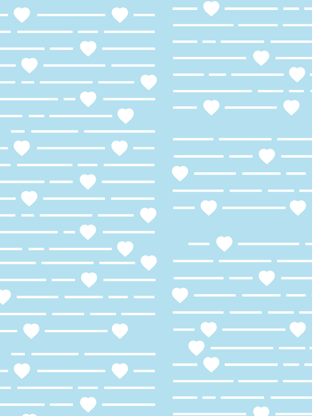 'Barbie™ Hearts Print' Wallpaper by Barbie™ - Baby Blue