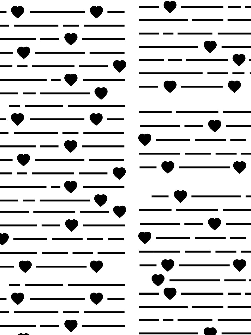 'Barbie™ Hearts Print' Wallpaper by Barbie™ - Black