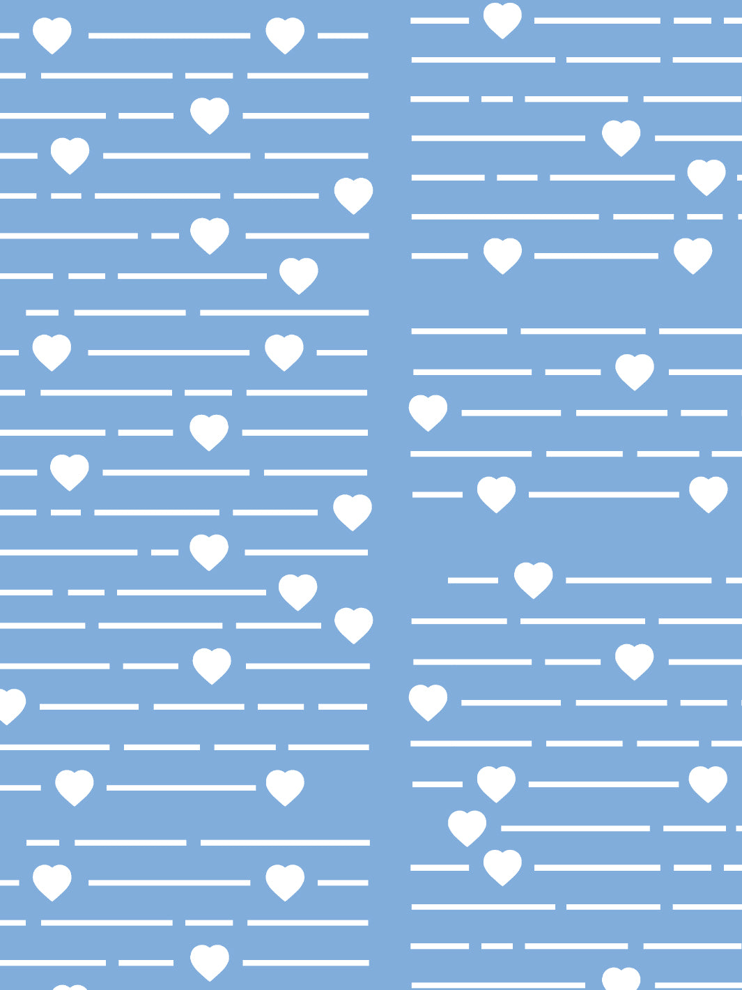 'Barbie™ Hearts Print' Wallpaper by Barbie™ - Blue