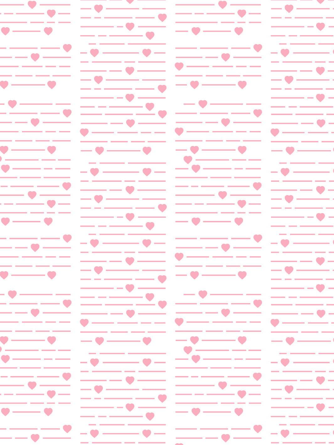 'Barbie™ Hearts Print' Wallpaper by Barbie™ - Bubblegum