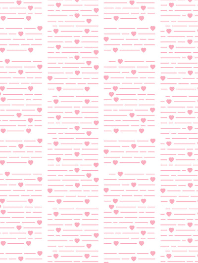 'Barbie™ Hearts Print' Wallpaper by Barbie™ - Bubblegum