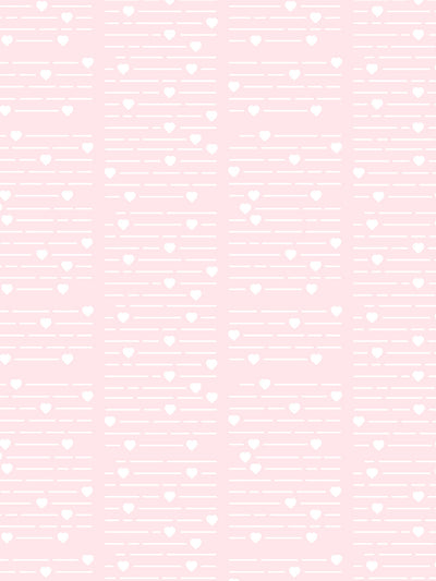 'Barbie™ Hearts Print' Wallpaper by Barbie™ - Pink