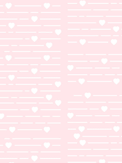 'Barbie™ Hearts Print' Wallpaper by Barbie™ - Pink