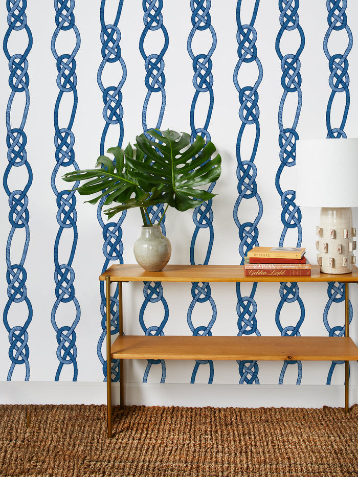 'Barbie™ Knot' Wallpaper by Barbie™ - Cadet Blue
