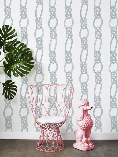 'Barbie™ Knot' Wallpaper by Barbie™ - Gray