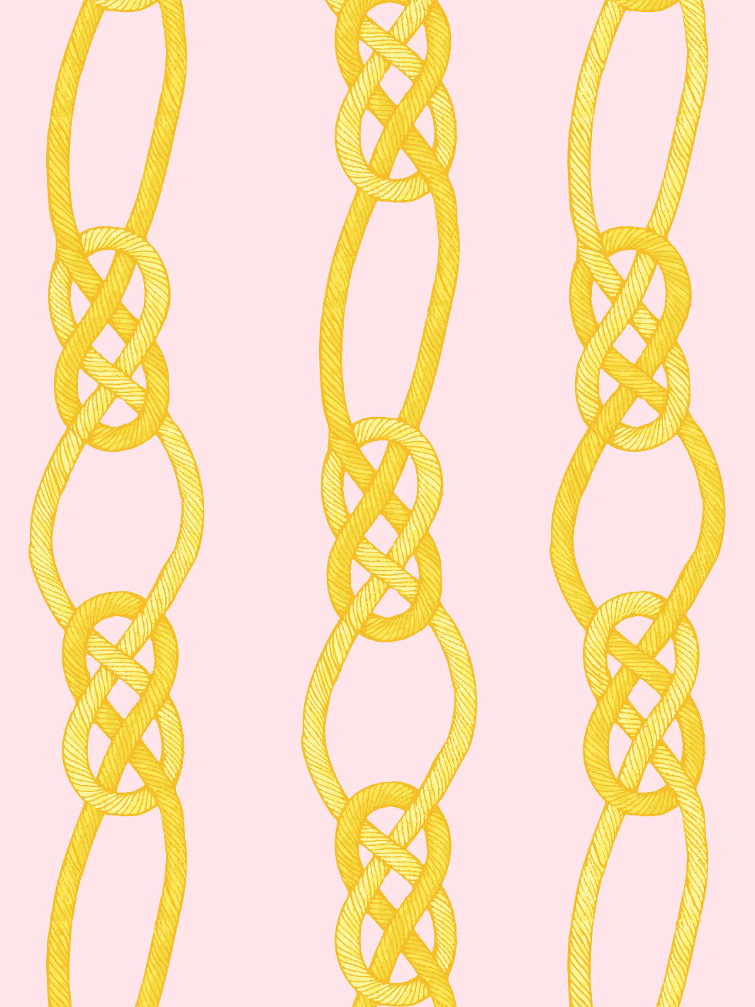 'Barbie™ Knot' Wallpaper by Barbie™ - Yellow