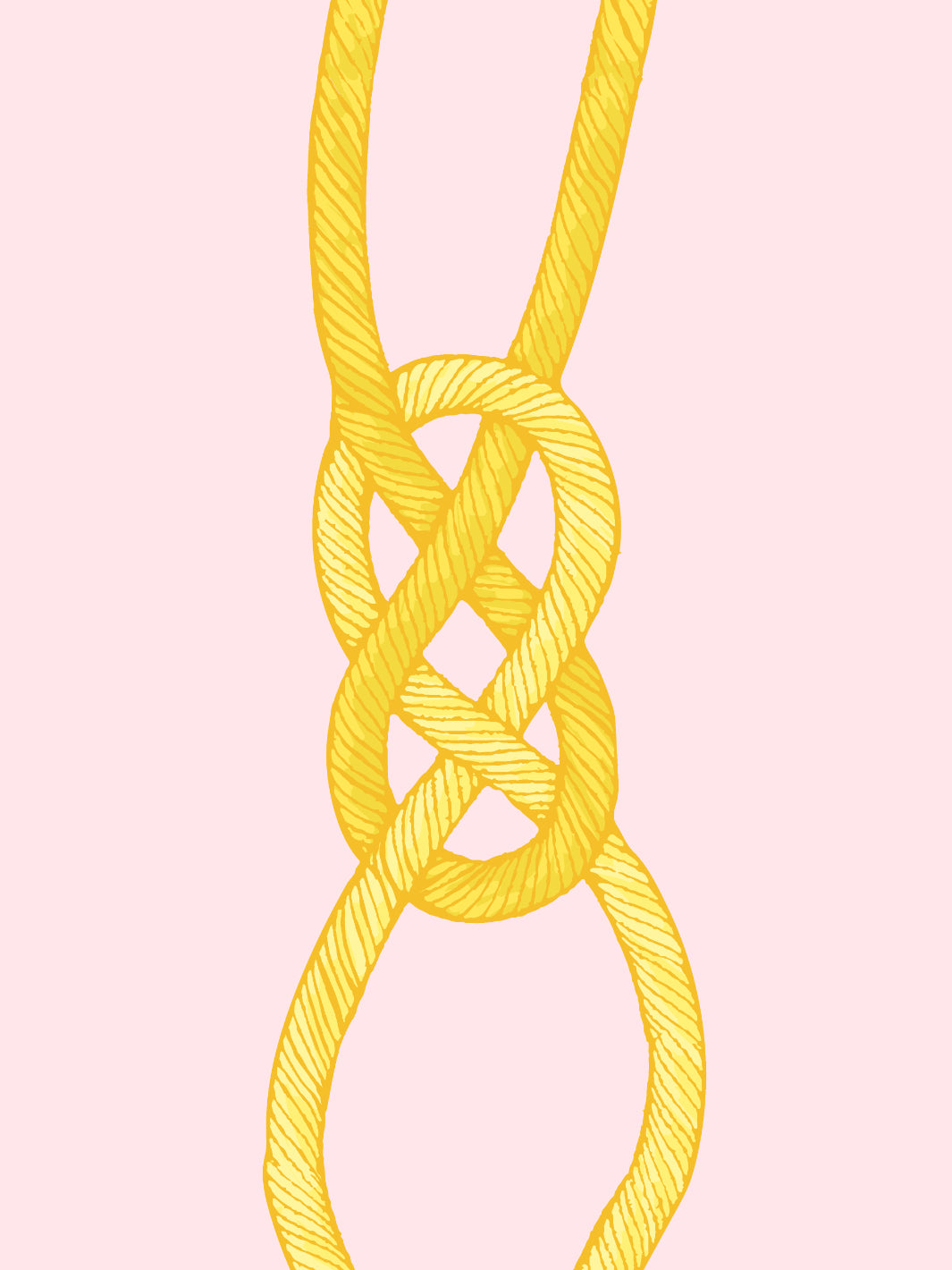 'Barbie™ Knot' Wallpaper by Barbie™ - Yellow